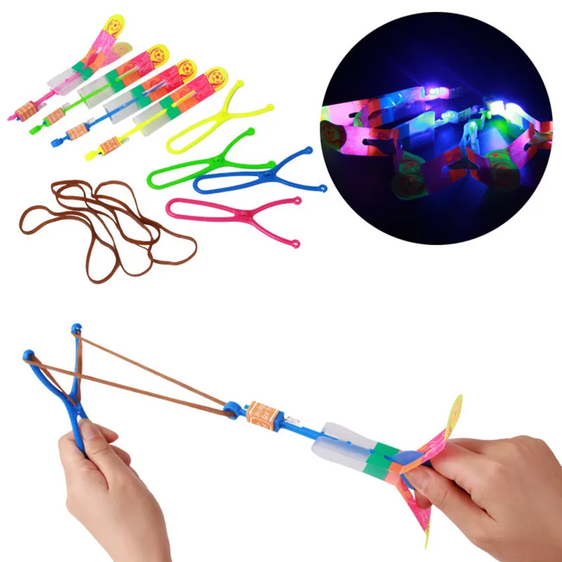 20pcs/lot make LOGO light LED FireFly Amazing Arrow Helicopter,Slingshot Deluxe Model,Night Toy