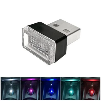 

Universal Portable Mini Car 5V USB LED atmosphere light With USB socketDecorative Lamp for cars/automobiles/PC/computer/power