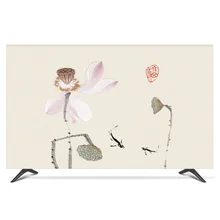 1"-80" 22 дюймов 75 дюймов экран lcd tv PC чехол декоративный капюшон занавеска пейзаж цветок лотоса водонепроницаемый