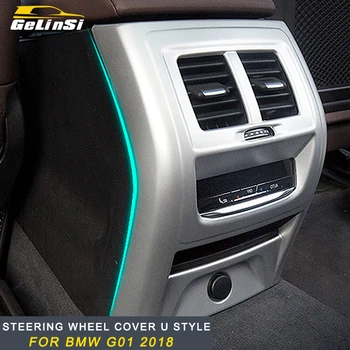 

CARMANGO Matte Carbon Fiber Style Metal For 2018 BMW X3 G01 ABS Rear Seat Air Conditioning Vent Frame Cover Trim Car Accessories