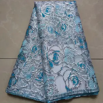 

Jacquard lace fabric Brocade 2020 Embroidery French Tulle lace African Brocade lace fabric for Nigerian Wedding Dress