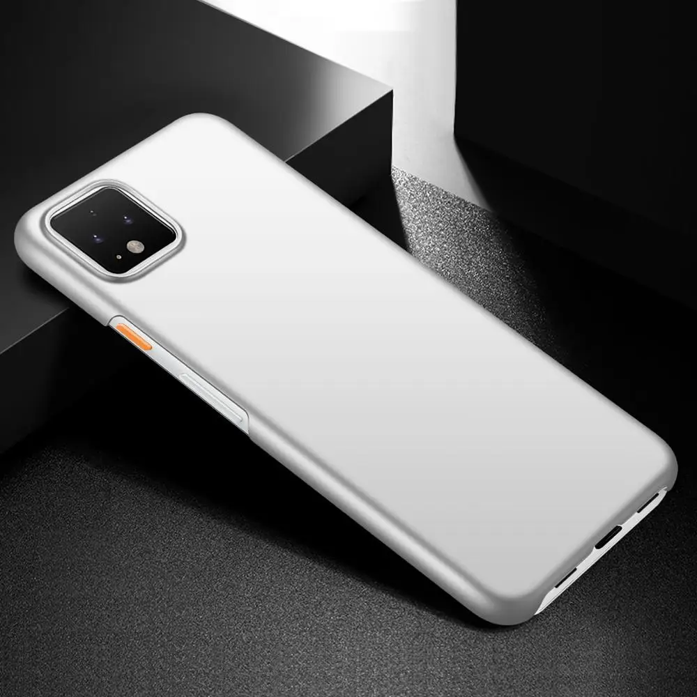 Чехол для телефона Google Pixel 4 XL Роскошный Матовый Жесткий Чехол для ПК на Pixel4 XL 4XL защитный кожух - Цвет: Белый