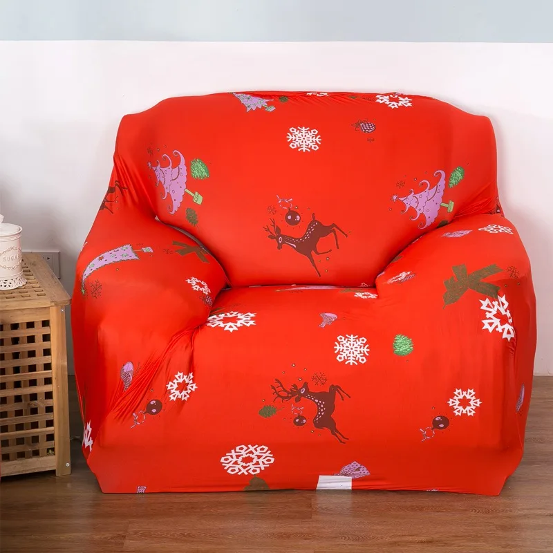 Рождественский эластичный чехол на диван полная мебель чехол для дивана домашний текстиль праздничные вечерние принадлежности чехол для дивана