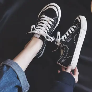 

Girls school shoes women canvas casual sneakers unisex low top outside basic sneakers woman's summer shoes 2020