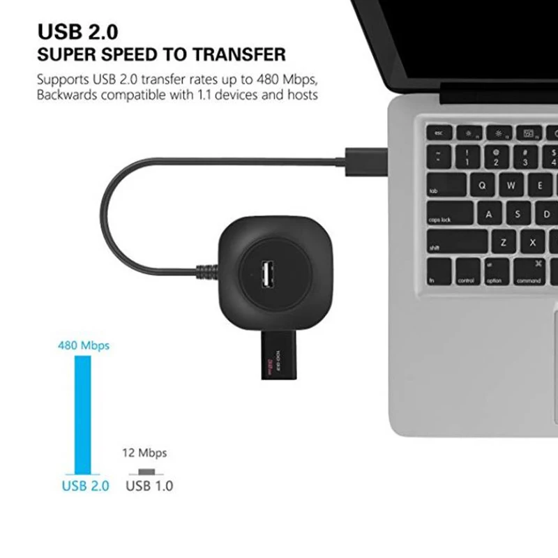 Высокоскоростной usb-хаб 4 порта usb 2,0 3,0 разветвитель мульти usb-порт для док-станции Hab для Apple Macbook Air ноутбук ПК планшет ноутбук адаптер
