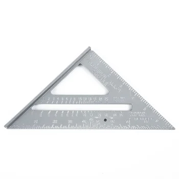 

Durable 7\\\" Square Carpenter Measure Ruler Layout Tool Triangle Angle Protractor