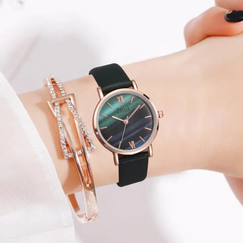 Женские часы 2019 модные креативные женские красочные циферблат повседневные