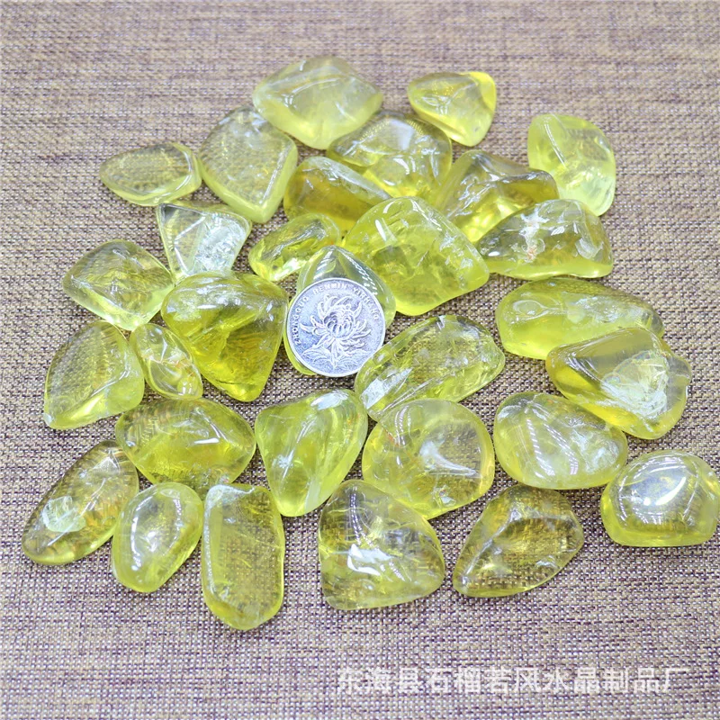 

Natural Yellow Crystal Large Particles Gravel Energy Stone Decoration Buddhist Offering Repair Man Tie Fish Tank Flowerpot Manuf