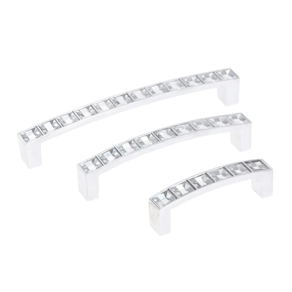 64/96/128mm Diamond Crystal Furniture Handles Drawer Cabinet Knobs and Cupboard Wardrobe Handle Door Kitchen Pulls | Обустройство