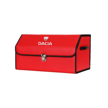 

Collapsible Car Trunk Storage Organizer Portable Car Storage Stowing Tidying PU Leather Auto Trunk Box Organizer for Dacia
