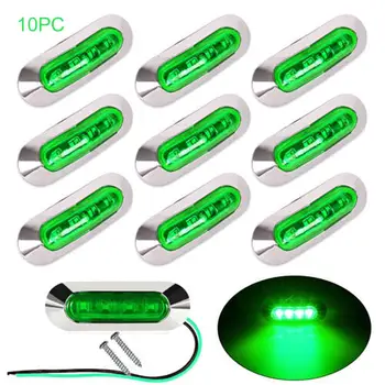 

10Pcs Green LED 4SMD Side Marker Light Truck Trailer Turn Signal Warning Lamp 2020