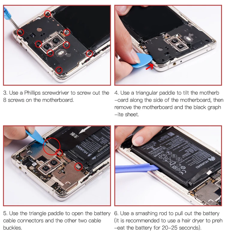 NOHON батарея мобильного телефона для huawei mate 10 20 9 8 7 S P20Pro сменная батарея HB436486ECW HB396689ECW Bateria Batarya