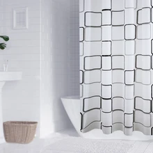 Rideau de douche en PEVA avec crochet, résistant à la moisissure, pour salle de bain, douche, moderne, usage domestique