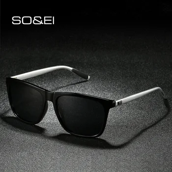 

SO&EI Retro Square Men Polarized Sunglasses Outdoor Driving Sun Glasses Women Goggles UV400 Oculos De Sol