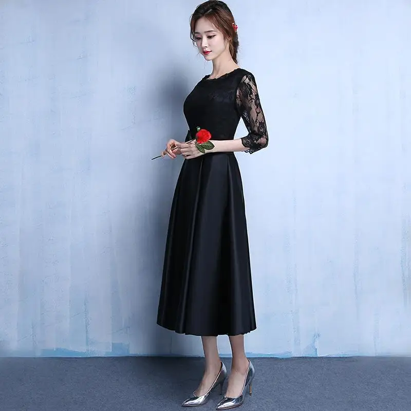 Кружевные новые модные черные цвета размера плюс Robe De Roiree Вечерние Короткие вечерние платья