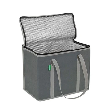 

Non-woven Insulated Picnic Bag Reusable Fishing Zippered With Handles Outdoor Food Storage Work Foldable Pouch Lunch For Beach