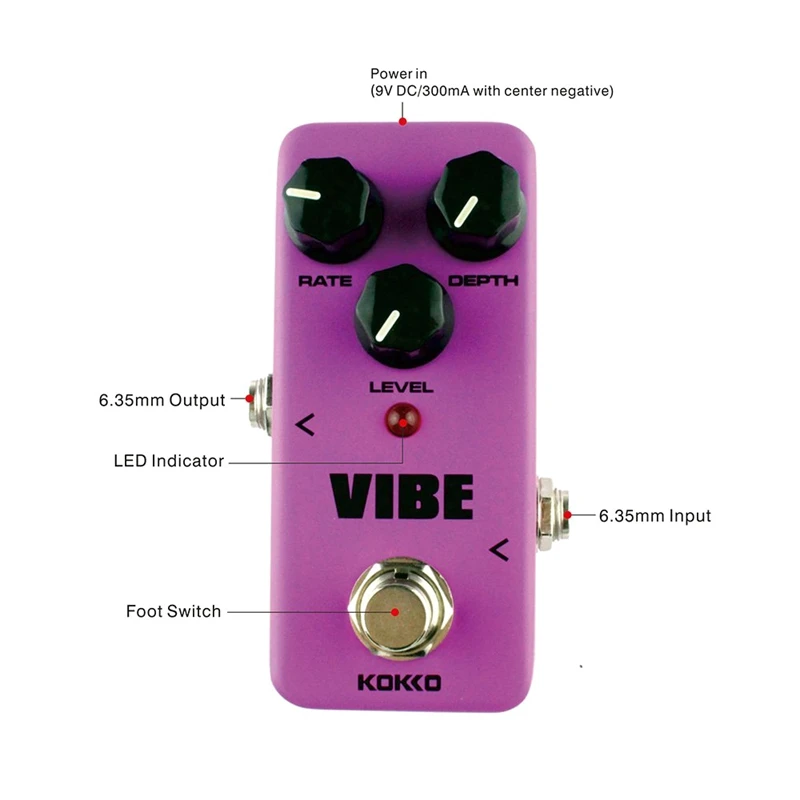 ABLB-KOKKO гитара Мини педаль эффектов Vibe-аналоговый поворотный динамик эффект звуковой процессор портативный аксессуар для гитары и бас