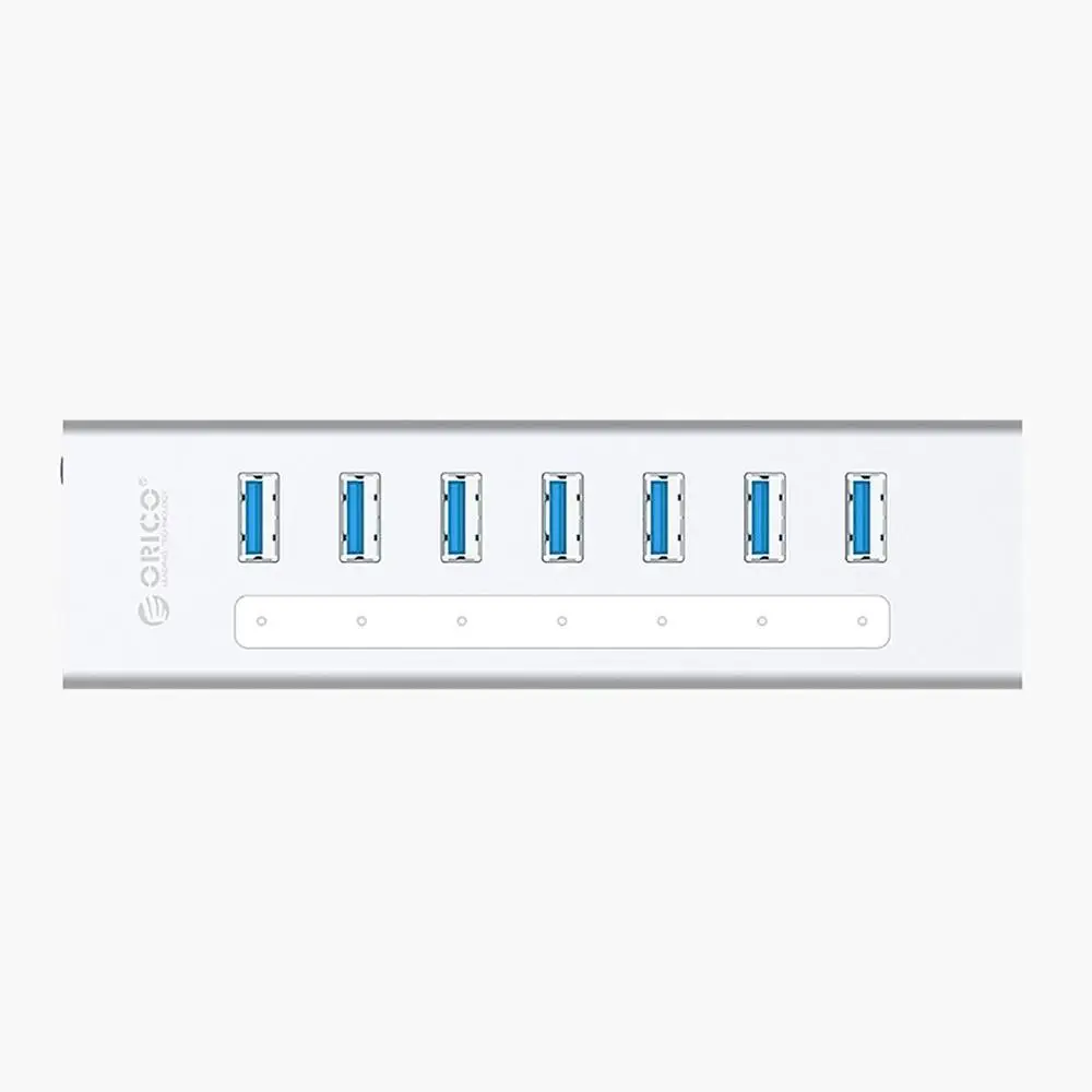 ORICO алюминий 7 портов мульти USB3.0 концентратор сплиттер 5 Гбит/с Высокая скорость передачи для ноутбука ЕС разъем
