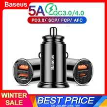 Baseus 빠른 충전 4.0 3.0 아이폰에 대 한 usb 자동차 충전기 xiaomi 화 웨이 qc4.0 qc3.0 qc 자동 유형 c pd 빠른 자동차 휴대 전화 충전기(China)