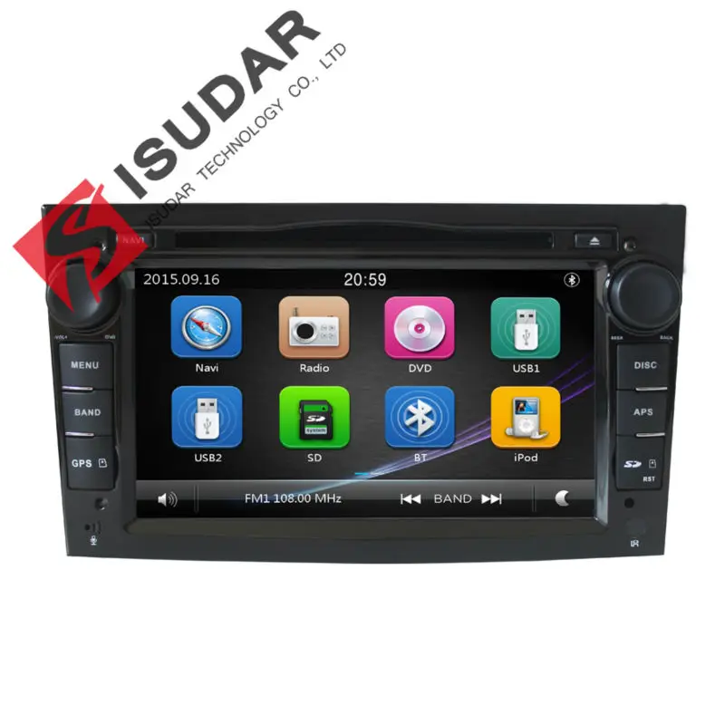 Isudar Автомагнитола с Сенсорным 7 Дюймовым Экраном Для Автомобилей