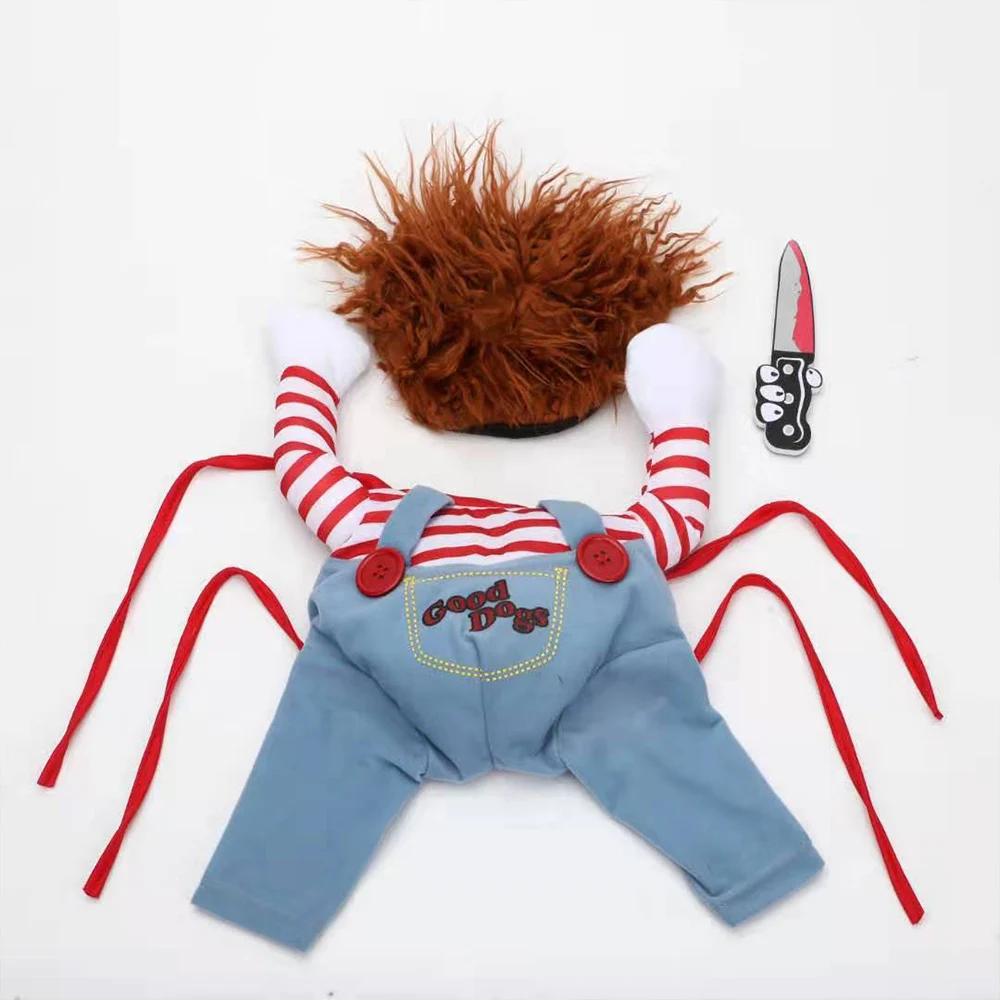 Pet Cat Dog Clothes Cowboy Dog Coat Dog Costume Role Playing Style With Wig Funny Dog 5
