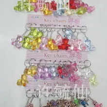 Мини акриловый медведь брелок прозрачный мультфильм Violence ленный медведь кулон брелок плюшевый медведь