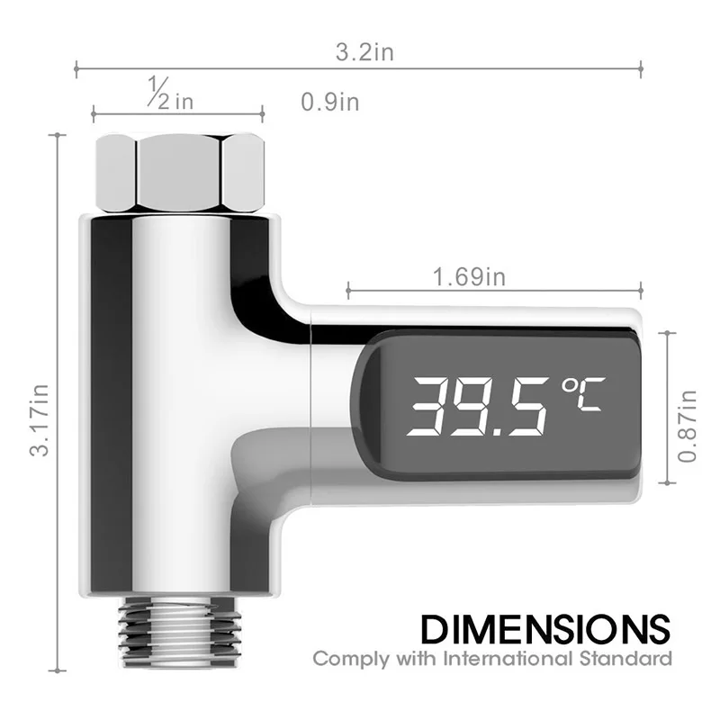 Светодиодный дисплей бытовой водный термометр для душа поток воды температура монитор Электрический светодиодный дисплей Термометры для душа самогенерирующий