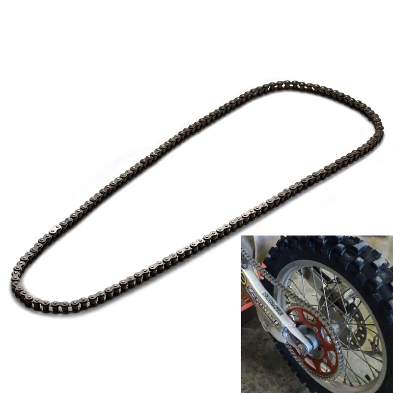 420 Motorcycle Chain Gold Standard 420 Roller Chain 96 Links Heavy Duty Chain with 1 Connecting Link for Motorcycle ATV Dirt Pit Bike Quad Go Kart Scooter