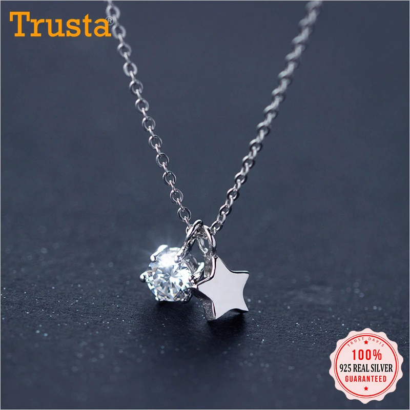 Trusta 2018 Женская мода 100% Стерлинговое Серебро 925 пробы ювелирные изделия звезда