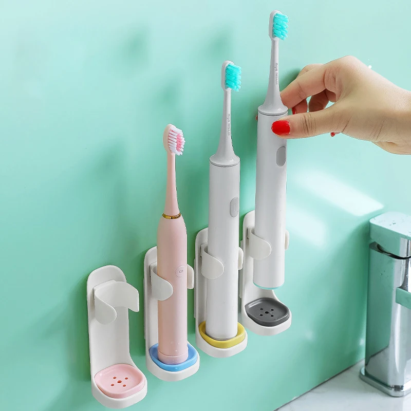 Soporte para cepillo de dientes eléctrico montado en la pared, estante sin huellas, organizador de cepillos de dientes, ahorro de espacio, productos de baño, nuevo