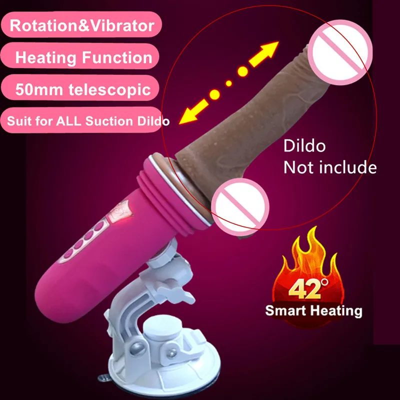Sex Machine Telescopic Vibrator Automatic Up Down Vagina Massager G-Spot Thrusting Dildo Sucker Penis Suction Cup Toys for Women