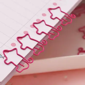 

2020 Cartoon Pig Bookmark Planner Paper Clip Metal Material Bookmarks Book Stationery Roll Tail School Students Office Supplies