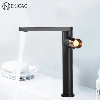 

Basin Faucet Hot And Cold Bathroom Faucet Faucet Modern Black Brass Single Handle Single Hole Sink Faucetsingle Hole