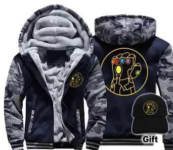 

Fashion Thanos Gauntlet ironman hiphop street Men women Warm Thick Coat Jacket winter velvet Sweatshirt top Hoodie