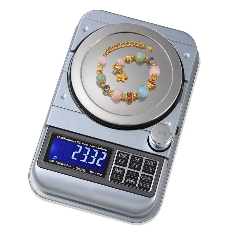 Digital Fixed-number Warning Weight Balance 0.01g/0.1g Jewelry Scale USB Electronic LCD Kitchen Alarm Count Scales