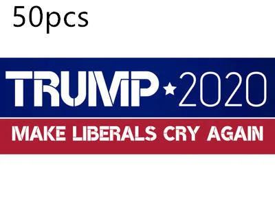 Donald Trump for President Bumper Sticker Trump Keep America Great Window Film Sticker Self Adhesive - Цвет: 2 Double color 50pcs