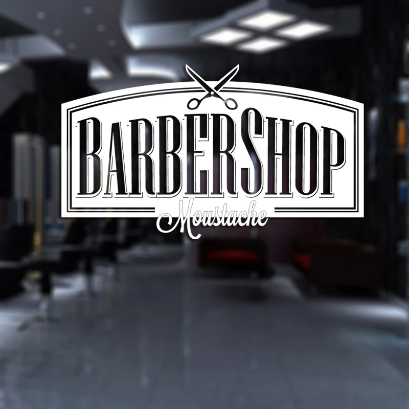 

Barbershop Sticker Bread Decal Customized Vinyl Wall Art Decor Windows Decoration Haircut Shavers Glass Barber Shop Decals