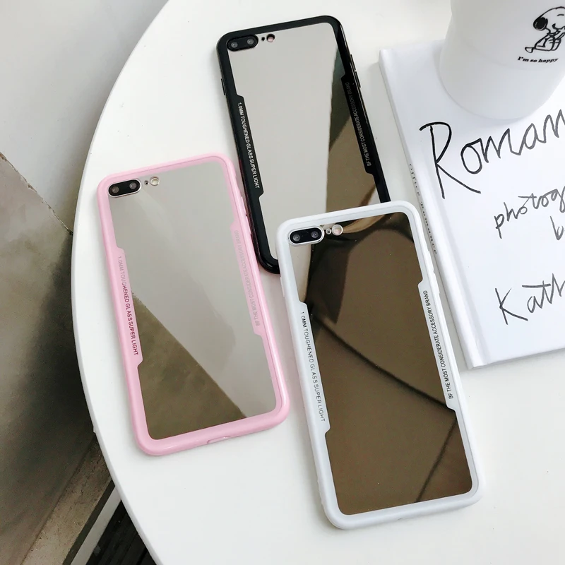 Gimfun ультратонкий зеркальный чехол для телефона для макияжа для Iphone 11 Pro Max XR Xs Max 7 6 8 Plus Мягкий ТПУ розовый черный чехол ТПУ чехол