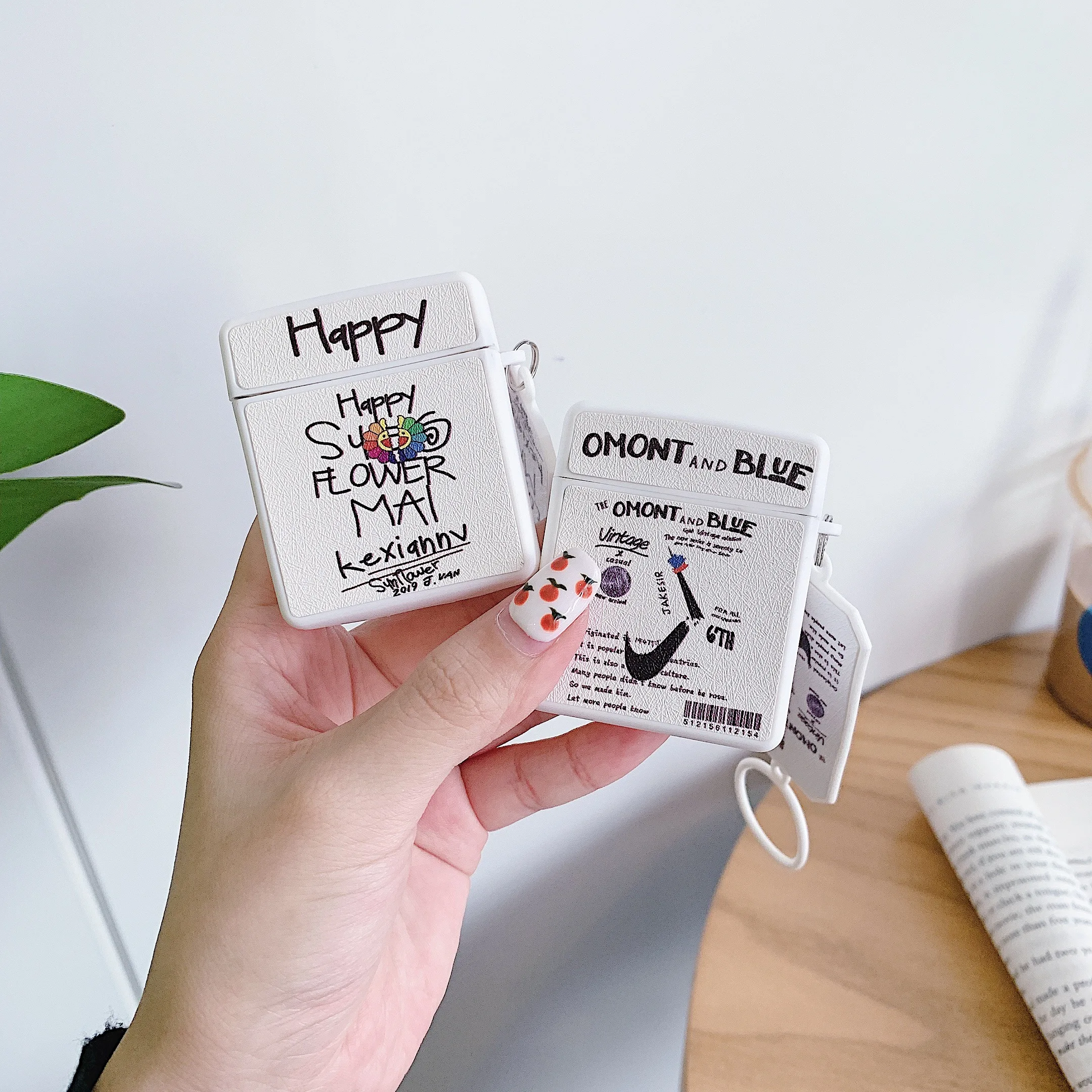 Роскошный 3D трендовый фирменный чехол для Airpods, силиконовый чехол для наушников, чехол для наушников Airpods 1 2, чехол для наушников Funda