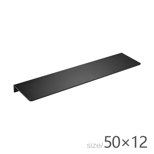 50cm black punch Скандинавские Бесплатные пробивные Серебристые матовые полки для ванной комнаты Органайзер утолщение пространства алюминиевые стеллажи для хранения душ Caddy металлические полки - Цвет: 50cm black punch