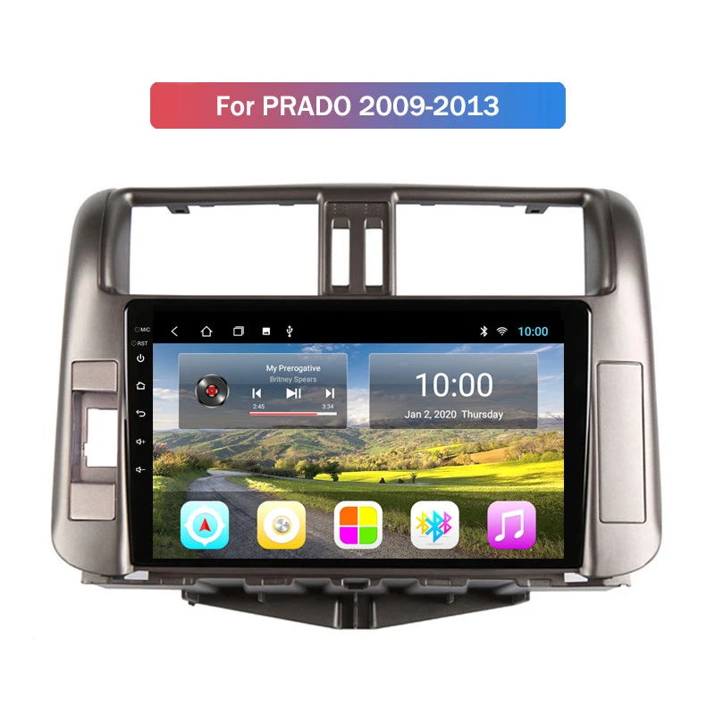Автомагнитола для Toyota Prado 09 13 мультимедийный видеоплеер на платформе Android с