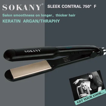 

Hair Straightener LCD Display 750F Ceramic Professional Hair Iron Flat Iron Hair Board Fast Heating Salon Hair Styling Tool
