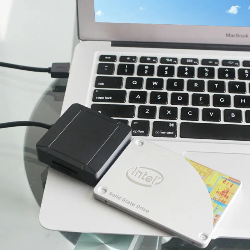 USB 3 0 концентратор разветвитель 2 порта + устройство для чтения карт SD TF USB3.0 to SATA III
