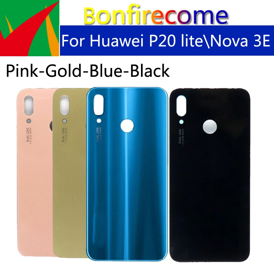 Заднее стекло для huawei P20 Lite батарея задняя крышка Замена для huawei Nova 3E Корпус чехол Корпус Замена