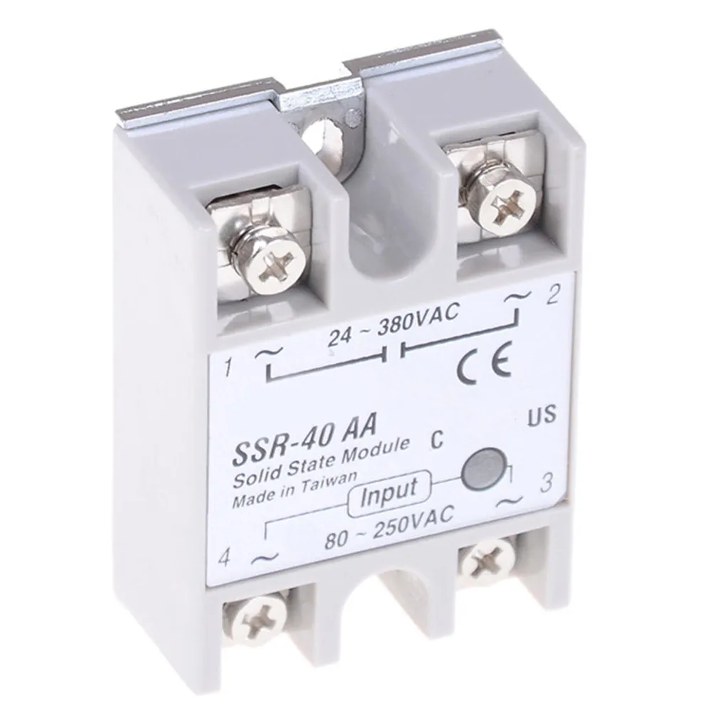 

SSR-40AA 40A AC Control 80-250VAC TO 24-380VAC H Relay Solid State Resistance Regulator Solid State Relay HFD2/005-S-L2-D Realy