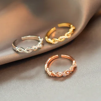 

Weaving Linen Flower Color Adjustable Ring Women's Fashion and Personality Versatile Ring Fashion