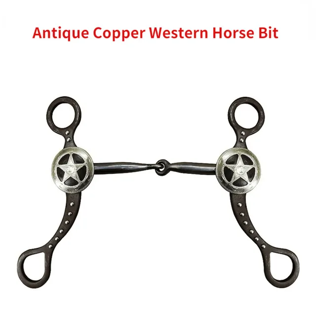 Antique Copper Western Horse bit stainless steel horse bits with German silver decoration Antique Copper Western Horse bit stainless steel horse bits with German silver decoration