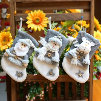 

New Year Christmas Stocking Sack Xmas Gift Candy Bag Christmas Decorations For Home Natal Navidad Sock Christmas Tree Decor