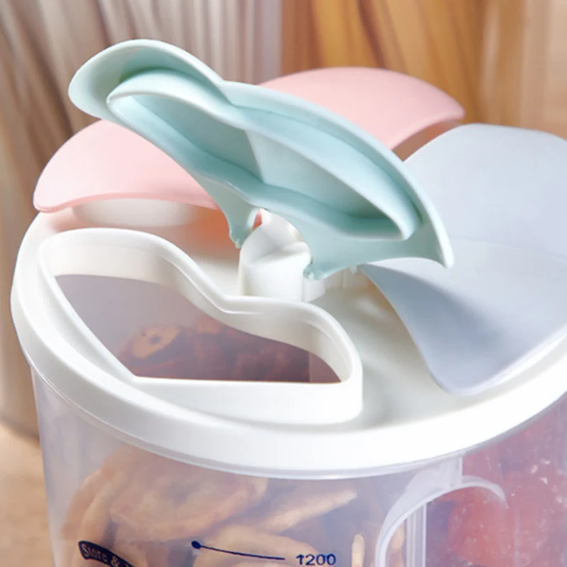 Здоровые контейнеры злаковое зерно сухая Емкость для хранения пищи прозрачная крышка Пластиковый корпус дропшиппинг