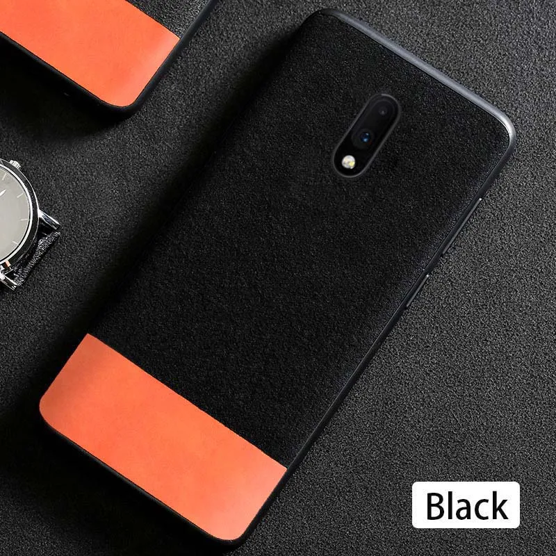 Чехол для телефона для Oneplus 7 7 Pro 6 6T Capas замшевый прошитый воловьей кожи Мягкий ТПУ чехол-подставка износ